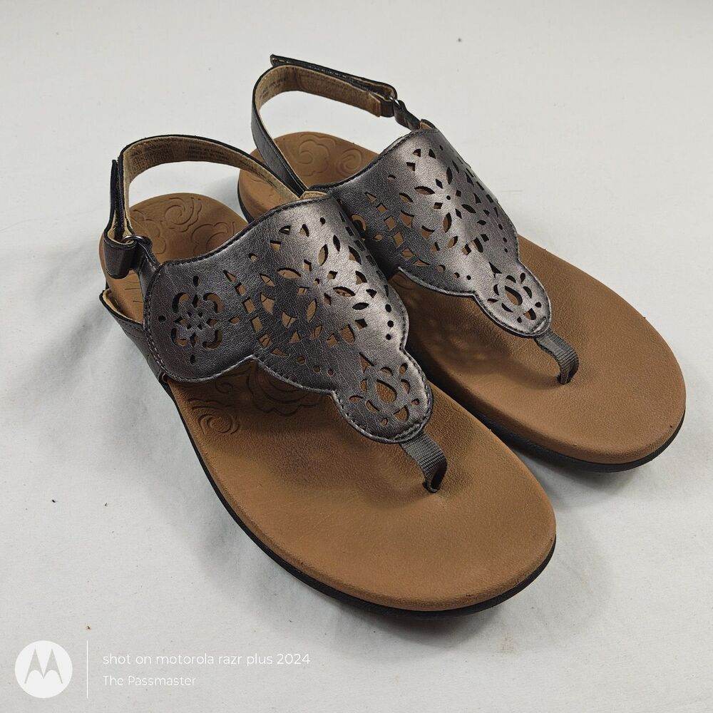 Women's ROCKPORT Ridge Circle Cutout Ankle Strap Thong Sandal US Size 6.5